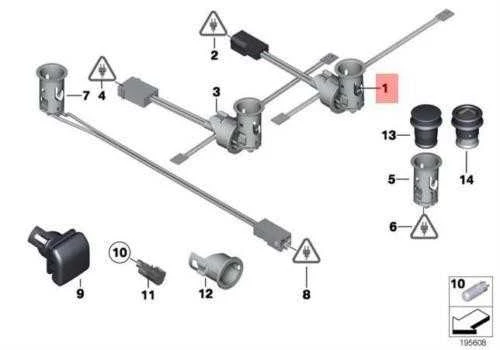 BMW 7 F01 F02 F03 F04 Z4 E89 Žvakės Lietus su LED Originalus 61349192248