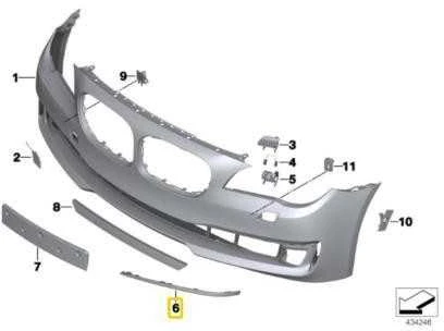 Bmw 7 F01 F02 F03 Kairys Guminis Juostas Originalus 51117295271