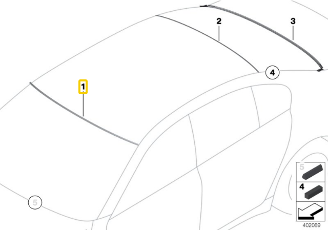 Bmw 7 F01 F02 F03 Vėjo Šiaudo Viršutinė Danga Originalus 51317184565