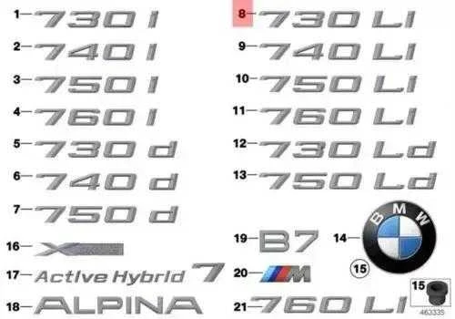 Bmw 7 F02 F02 Lci Originalus 51147187128