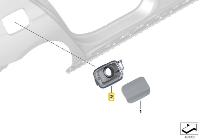 BMW 7 G12 Pilnas Uždėjimo Flapo Dangtelis Originalus 51177358678