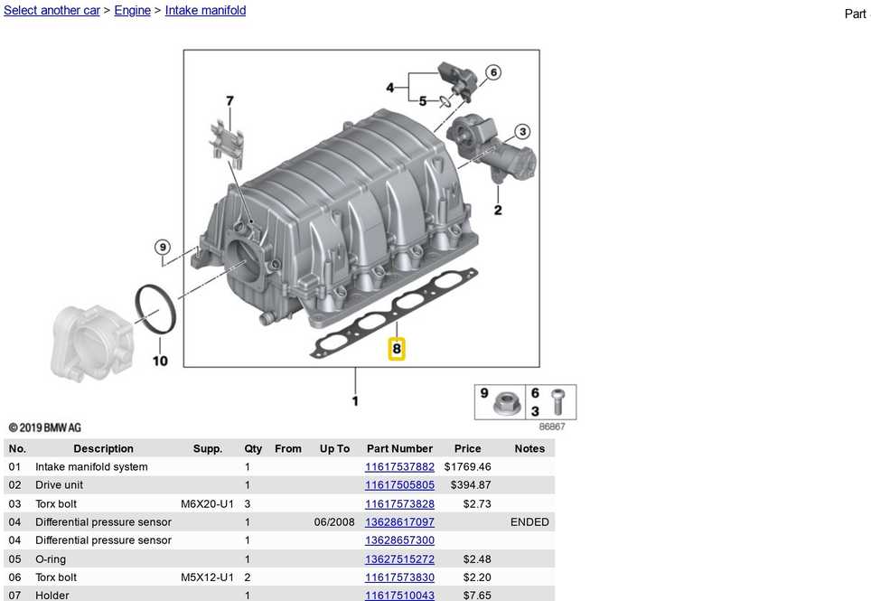 Bmw 7 Serija E65 E66 Gasket Steel Originalus 11617509980