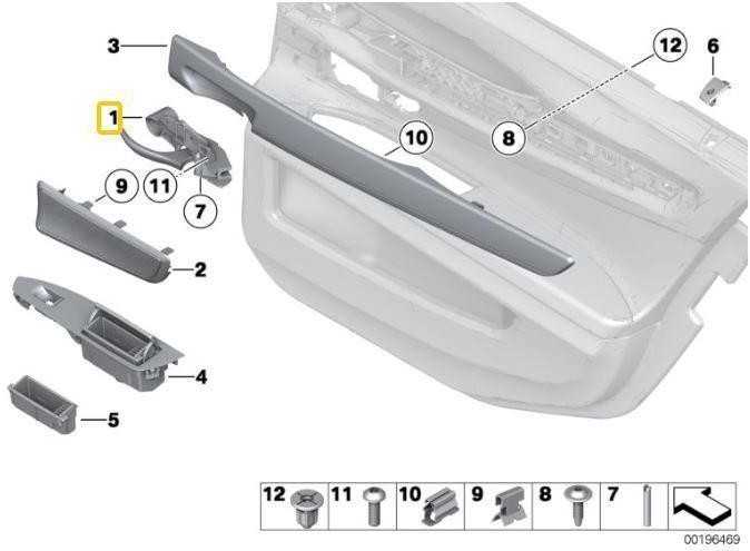 Bmw 7 Serija F01 F02 Tvarikas Hinten Links Originalus 51229116343