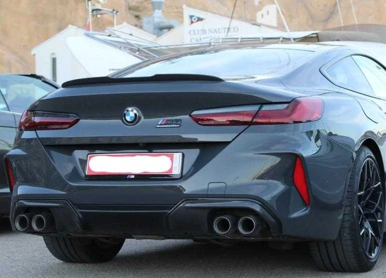 BMW 8' F91 F92 M8 Competition Galinis juodas ženkliukas bagažinės emblema 51148098328 Originali