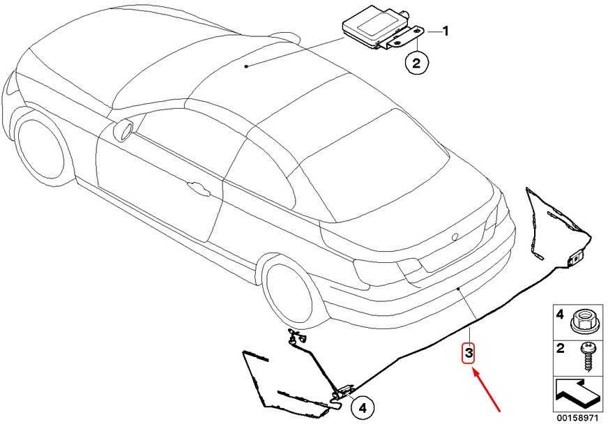 BMW Aerial Bumper TV DAB 3 E93 E93 LCI Originalus 65206947252