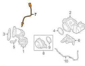 BMW AGR Temperatūros Sensorius E81 E87 E90 E91 E92 E93 Originalus 13627811913