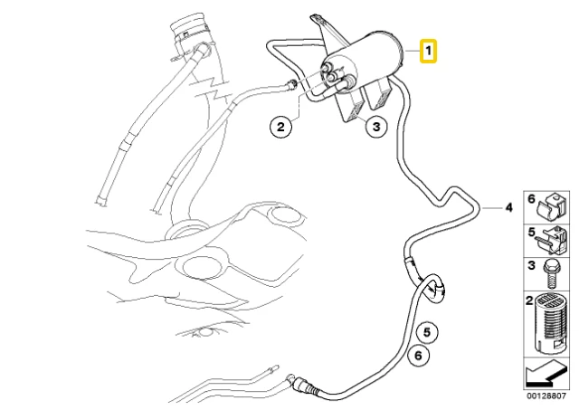 BMW Aktivintas Anglies Filtras E60 E61 E63 E64 X3 F25 Originalus 16137200075