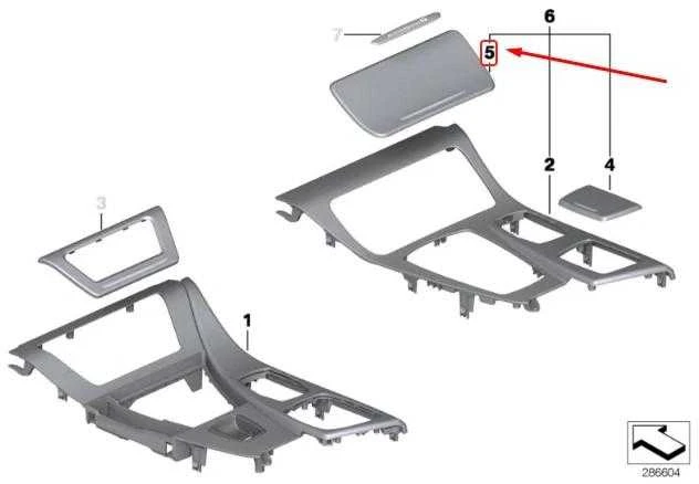 BMW Alu Poliruotas Taurės Laikiklio Dėklas Originalus 51169206398