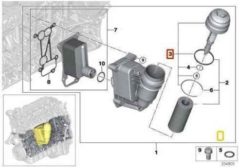 BMW alyvos filtro dangtelis E70/E71/E90>E93/F01>F11 3/5/7 serijos, X5, X6 11427808440
