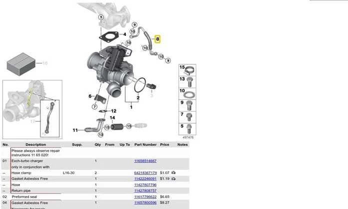 BMW Alyvos Vamzdis 1 F20 F21 3 E90 E91 E92 E93 F30 F31 F34 GT 4 F32 F33 F36 X1 E84 X3 F25 Originalus 11427808756
