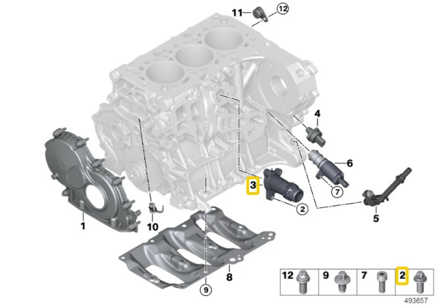BMW Aukstinimo Sistemos Connector F20 F21 F40 F22 F23 F45 F46 F30 F31 F32 F36 X1 F48 X2 F39 Originalus 11118571141