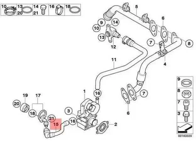 BMW Aušinimo Žarna E90 E91 E92 E93 F10 F11 11717557364 Originalus 11717557364