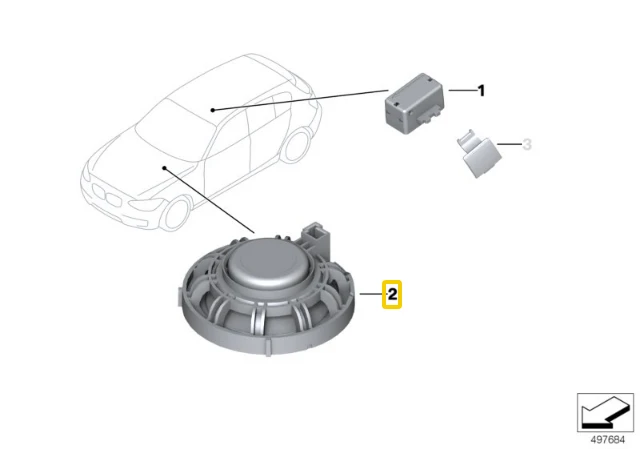 BMW Avarinės Kalbos Garsiakalbis Originalus 65139151127