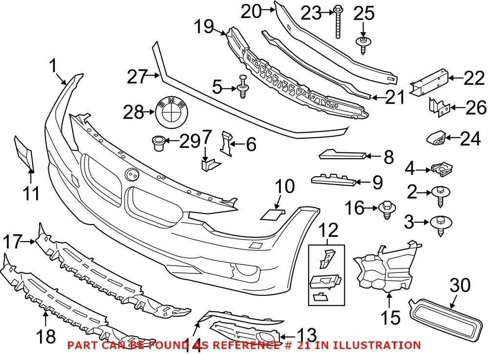 Bmw Laikiklis Bamperis Priekine Apatine Dalis 3 F34 Gt Originalus 51117294912