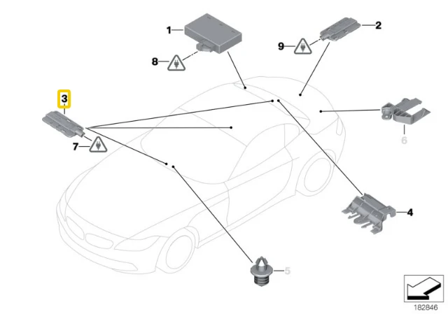 BMW Be Keyless Registration Number Originalus 61356922211