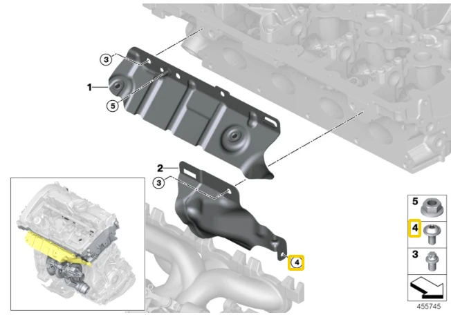 BMW benzininiai varikliai Fillisterio galvutės varžtas M6X16 8.8 originalus 51119907273