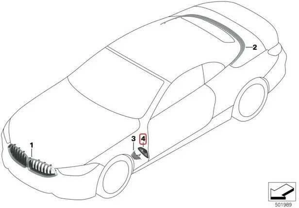BMW BLIZGUS Juodas SPARNO ORO KANALO APDAILOS SKYDELIS DEŠINĖJE 51138080614 ORIGINALUS