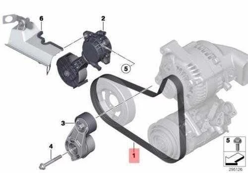 BMW briaunuotas diržas F20 F21 F30 F31 11287603348