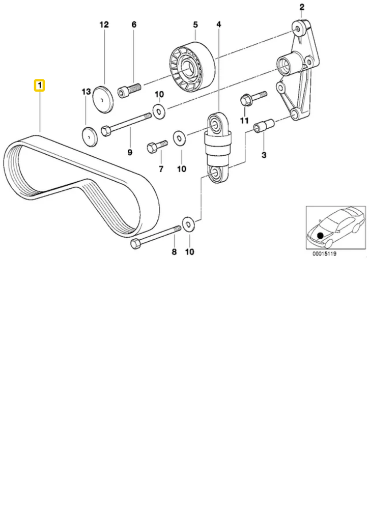 Bmw Briaunuotas V Formos Dirzas E36 E34 E39 E38 Z3 Originalus 11281437449