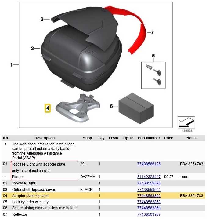 BMW Bump Stop Adapterio Plokštė Viršutinis Korpusas Originalus 77448563862
