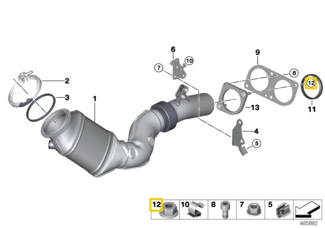 Bmw Bundmutter F80 M3 F82 M4 Originalus 18307597650