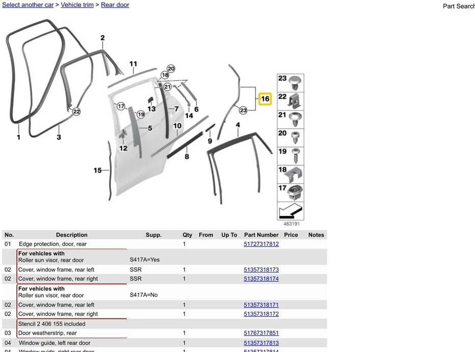 BMW C statramsčio kairės pusės sandariklis 51767324749 Originalus