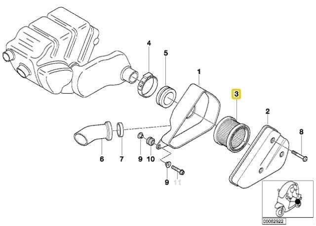 BMW C1 oro filtras originalus 13717650186