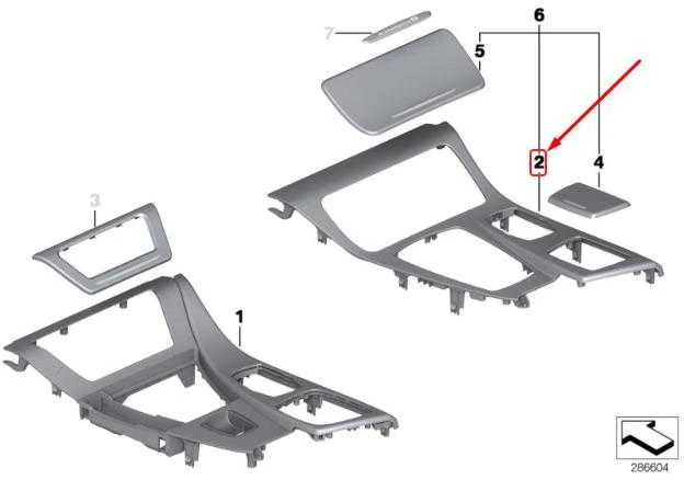 Bmw Centro Konsolės Apdaila F10 F11 2009 2017 Originalus 51169206396