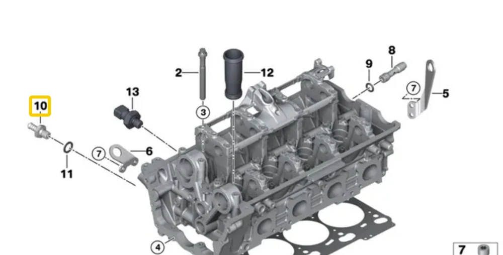 BMW Connecting branch, microencapsulated Originalus 11128626647 5' E60 (02/2002 — 02/2007) 5' E60 LCI (11/2005 — 12/2009) 5' E61 (11/2002 — 02/2007) 5' E61 LCI (11/2005 — 03/2010) 5' F07 GT (09/2008 — 06/2013) 5' F07 GT LCI (08/2012 — 02/2017) 5' F10 (01/2009 — 10/2016) 5' F10 LCI (08/2012 — 10/2016) 5' F11