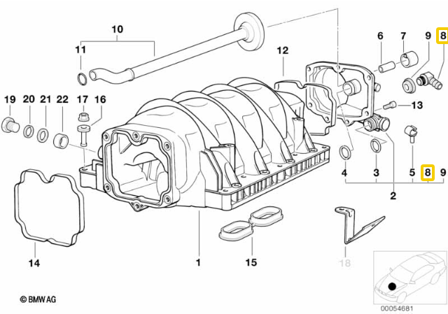 BMW Connector Prijungimo Kabelis 5 E39 7 E38 X5 E53 Z8 E52 Originalus 11611741735
