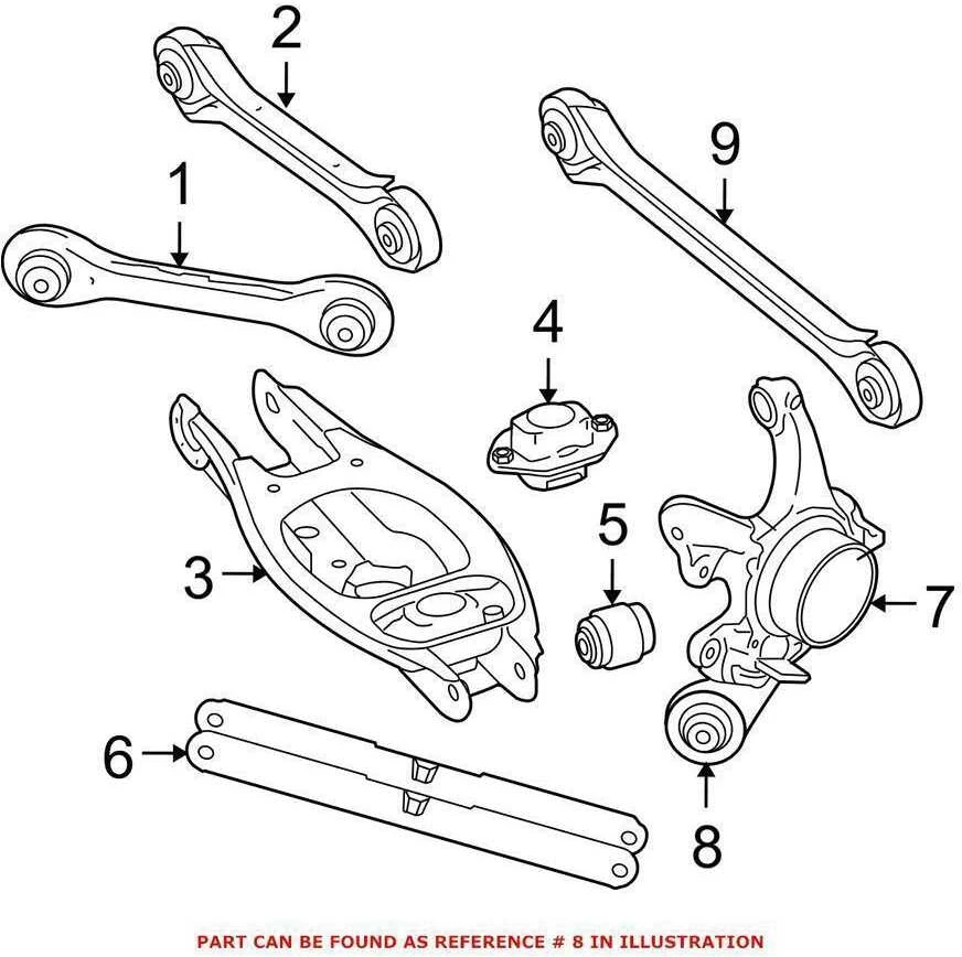 Bmw Control Arm Trailing Arm Bush 1 E81 E87 E90 33326763092 Originalus