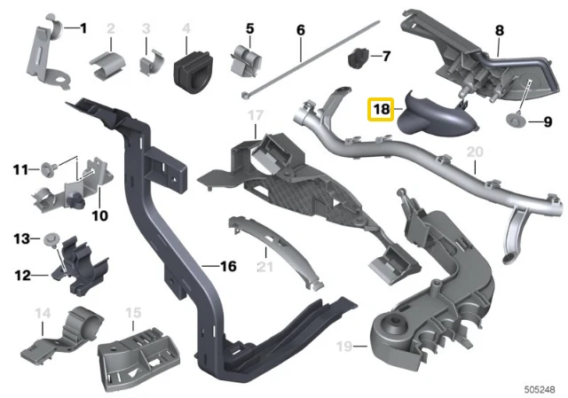 Bmw Dangos Kapsas 1 F20 F21 F30 F31 F32 F33 F34 F36 F80 F82 Originalus 12528621101