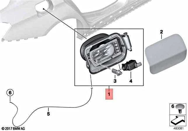 Bmw Dangtis Puodas 3 F30 Lci 2015 2018 Originalus 51177374537