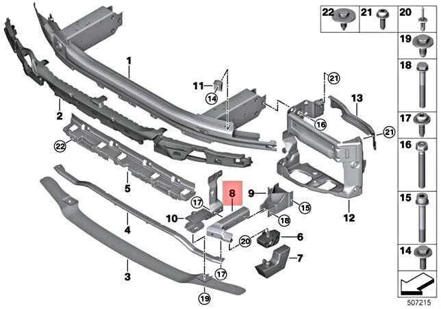 BMW Deformacijos Elementas Priekinis Apatinis Kairys 5 F90 M5 51118073505