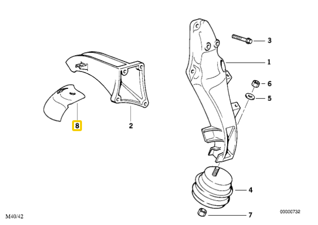 BMW Dešinė Šilumos Apsauga Plokštė E36 E46 E34 Z3 Z4 Originalus 11811137776