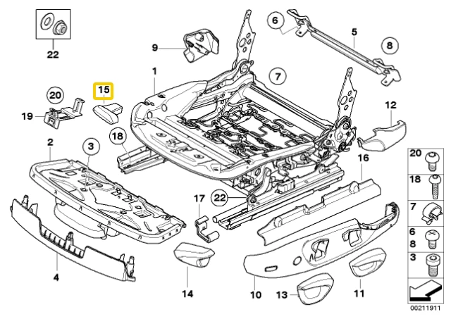 BMW Dešinės Rankenos Svoris Originalus 52107118444