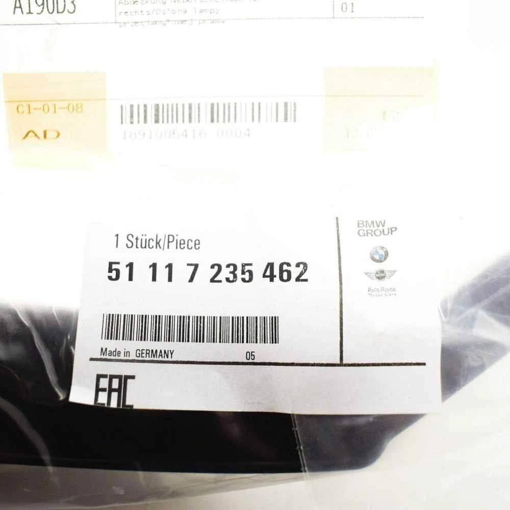 BMW Dešinės Rūko Žibinto Danga 6 F06 F12 F13 Originalus 51117235462