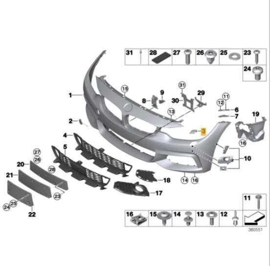 Bmw Dėžė Špricinio Purtuvo Dešinė Originalus 51118060682