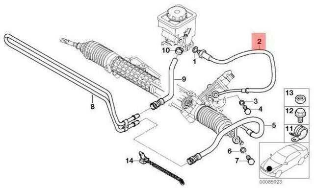 BMW Druckschlauch 3 E46 1997 2003 Originalus 32411095157