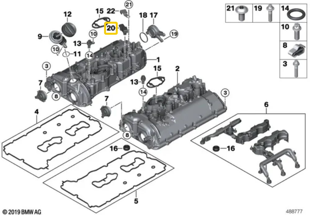 Bmw Drucksensor 5 G30 7 G11 LCI Originalus 13628043682