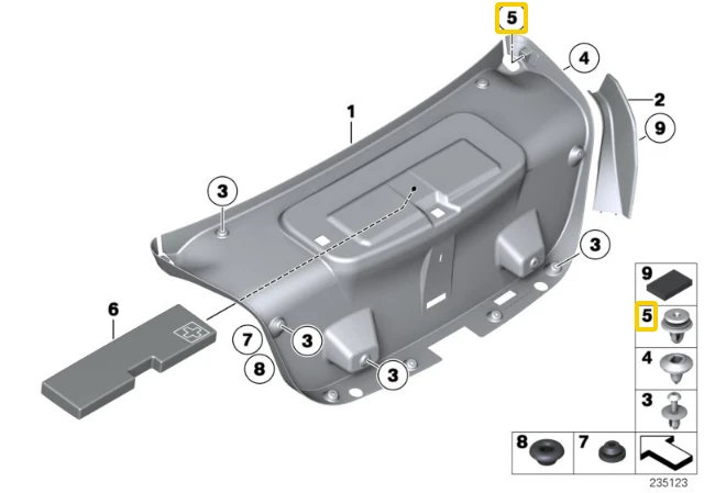 BMW Durų Panelės Kliptai Originalus 51417046415