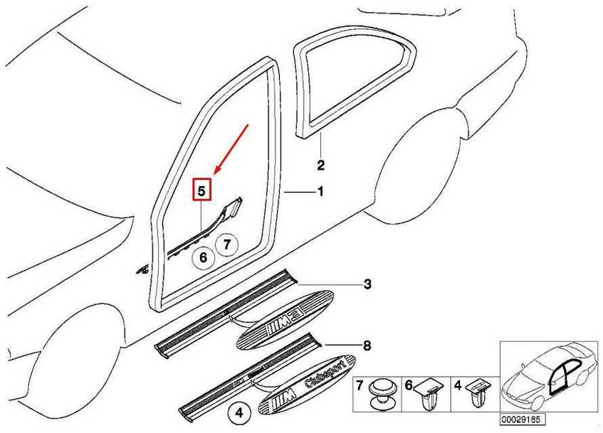 BMW 3 E36 Kairė Slenksčio Juosta Originalus 51478151391