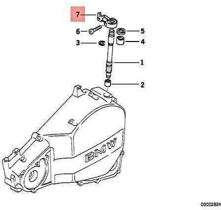 BMW E169 sankabos atleidimo šakutės svirtis originali 21212343302