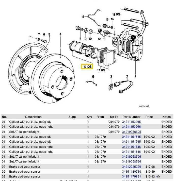 BMW E21 323i Sedanas Tarpiklių rinkinys 34211152932 Originalus