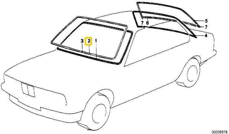 BMW E21 priekinio stiklo moldingas originalus 51311835890