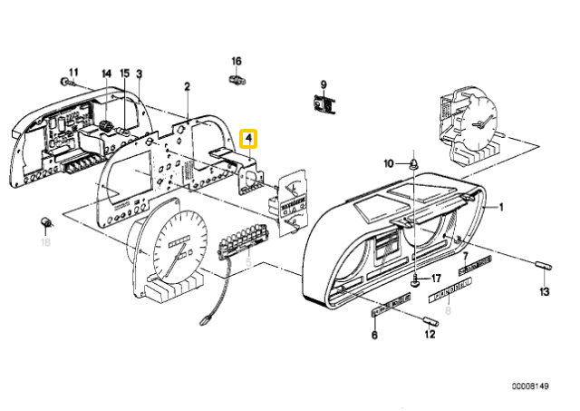 BMW E28 E24 E23 Spausdintas Grandinės Lenta Originalus 62111370238
