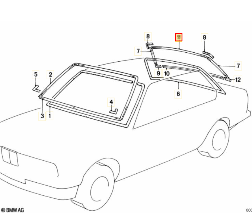 BMW 5 E28 Viršutinė Liejimo Dalis 1980 1987 Originalus 51311959980