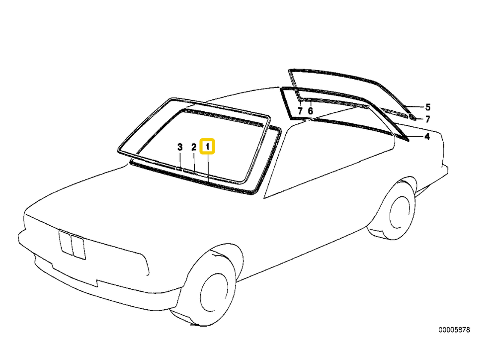 BMW E30 3 Orų Juostos Originalus 51311913887