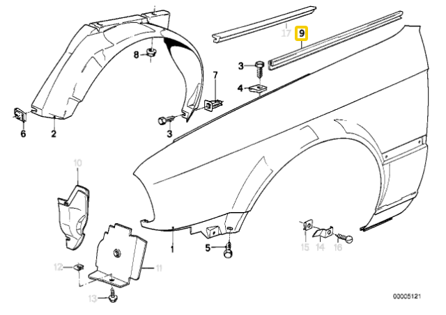 Bmw E30 Abdichtung Originalus 51711933209