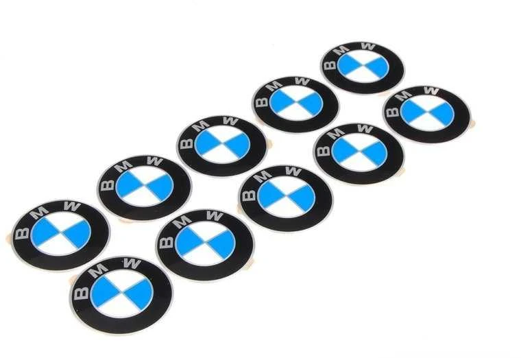 BMW E30 E32 emblema lipdukas ratų centriniam dangteliui originalus 36131181081